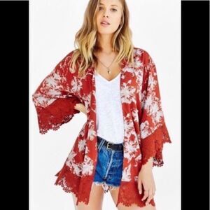 Kimchi Blue lace trim cardigan